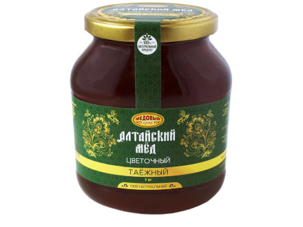 Honey of Altai "TAIGA" in a glass jar 1000g 