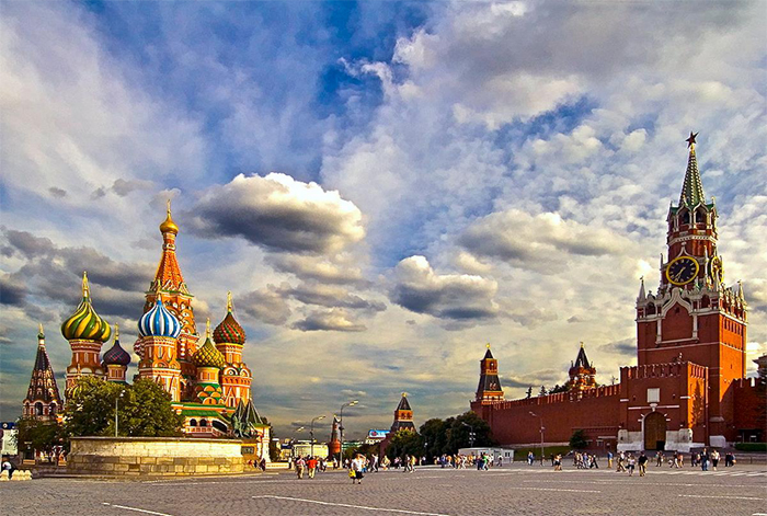 fédération de Russie de la place Rouge et le Kremlin de Basile