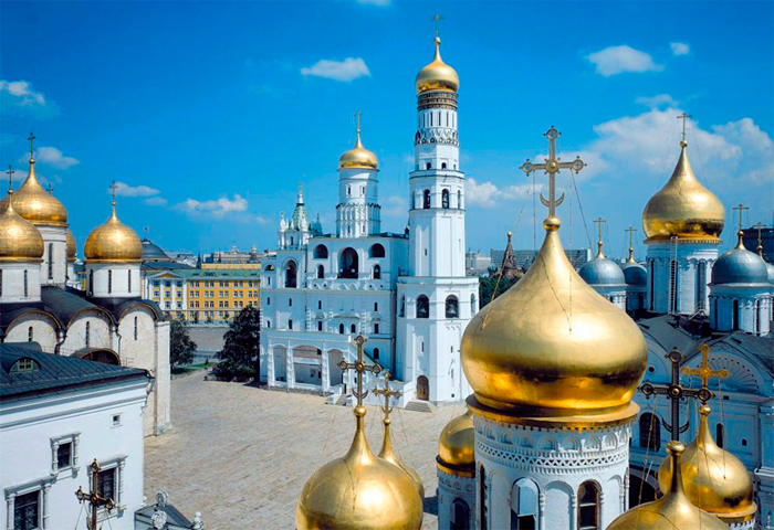 russische Föderation Moskau, goldene Kuppeln